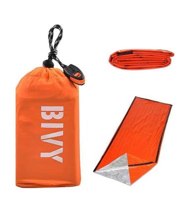 ACIDI 2 Person Adult Emergency Bivy Sack Thermal Survival Sleeping Bag Portable Bivy Blanket for Camping, Hiking