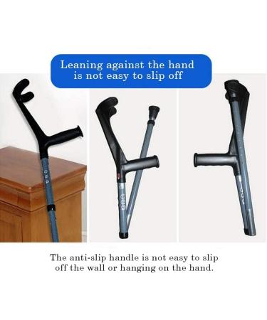 ATHUAHLR LRVTREC Forearm Crutches Adjustable Crutches Underarm Cruciform Fracture Medical Height Adjustable Anti-Cane Foldable Lightweight Arm Crutch - Buy Online on GoSupps.com