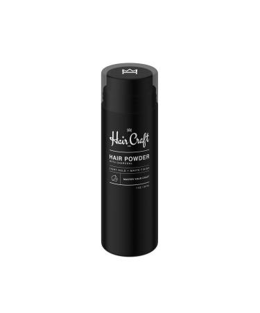 Hair Craft Co. Hair Powder 1oz – Matte Finish + Light Hold + Dry Look/Feel – Added Volume, Texture, & Thickness - Men's Lightweight Root Lifting Powder (Shaker Bottle) – For Thin/Short Hair - Scented