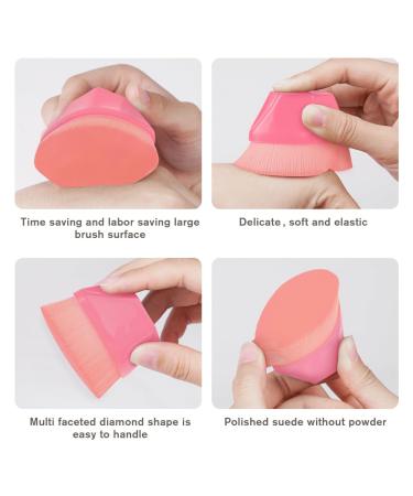 Auauy Foundation Brush - Flat Seamless Makeup Brush with Storage Box | Portable Blush Brush in Rose - Ideal for Liquid Foundation & Seamless Application - Buy Online on GoSupps.com