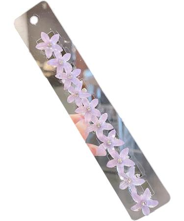 Versatile Crystal Hair Clip Delicate Flower Crystal Barrettes Shining Crystals Braiding Hair Pendants Decorative Clips H Purple - Buy Online on GoSupps.com