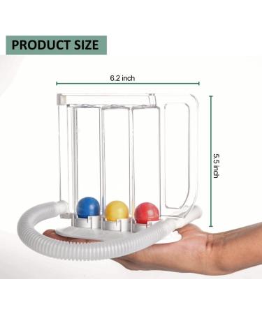 Wonder Care - 3 Balls Incentive Spirometer | Deep Breathing Lung Exerciser | Washable and Hygienic - Buy Online on GoSupps.com