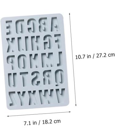 ABOOFAN 1pc 26 Alphabet Silicone Mold Silicone Tray Cookie Baking Mold Chocolate Baking Utensils Blue 27.2X18.2X1.3CM - Buy Online on GoSupps.com
