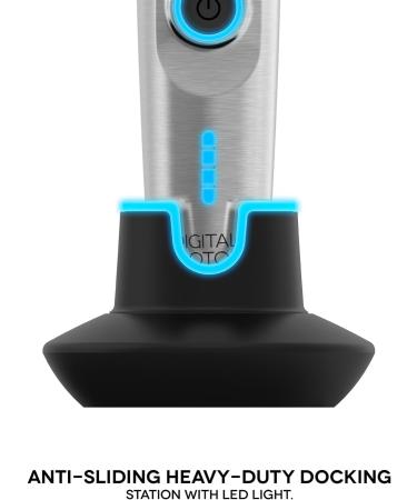 Gamma+ Cyborg Trimmer | Professional Men's Hair Cutter with Brushless Engine 180 Min Cordless Use 0 Distance Blade Settings & Durable Metal Housing - Buy Online on GoSupps.com