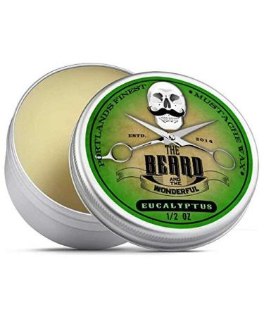 Moustache Wax and Beard Wax (15ml) Promotes Facial Hair Growth with Moisture Resistant Feature Premium Moustache Wax & Beard Wax Strong Hold Made with All Natural Ingredients Eucalyptus Eucalyptus 15 ml (Pack of 1)
