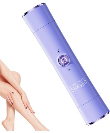 Womens Electric Shaver Bikini Trimmer With Double Head Device for Hair Removal and Care of Body Legs Face Private Areas Beard and Eyebrows Purple - Buy Online on GoSupps.com