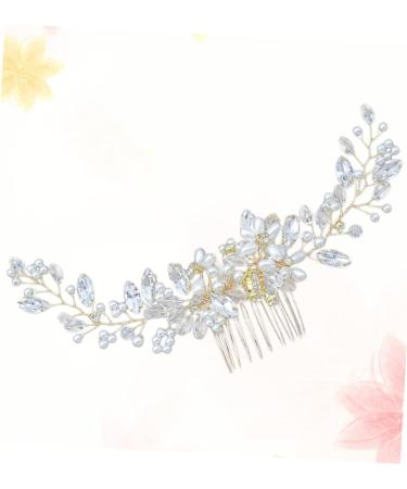 DOITOOL Hair Comb for Bride Wedding Hair Barrette Flower Pearl Comb Bridesmaid Hair Clips Bridal Hair Clips Rhinestone Hair Comb Bridal Hair Comb Clip Wedding Hair Comb Accessories Dress - Buy Online on GoSupps.com