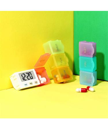 BrilliantDay Electronic Pill Timer-Reminder: Automatic Medication Dispenser with Alarms for Elderly & Kids - Buy Online on GoSupps.com