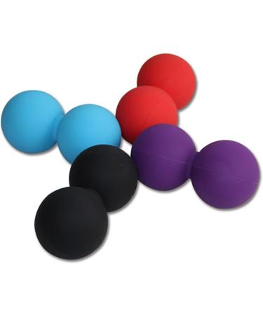 Frcolor 3ST Peanut Lacrosse Massage Ball - Silicone Yoga Roller for Plantar Fasciitis & Whole Body Relief - Red - Buy Online on GoSupps.com