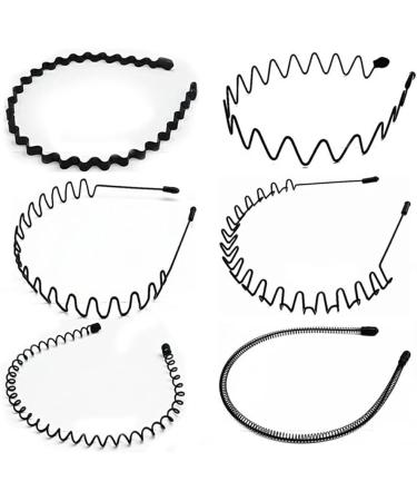 CLSSLVVBN Headbands for Men Wavy Hairband Spring Hair Hoop Non Slip Reliable Beauty Tools Gifts Outdoor Sports Fashion Yoga Bathing Type 6 - Buy Online on GoSupps.com