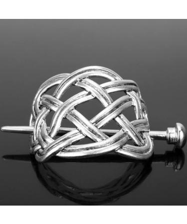2 Pcs Viking Celtic Knot Hair Clips - Alloy Hair Sticks for Women & Girls - Silver Long Hair Accessories - Buy Online on GoSupps.com