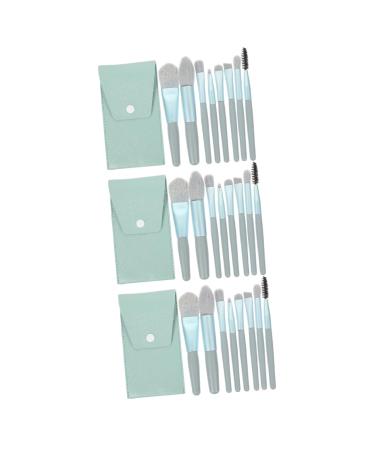 minkissy 3 Sets Travel Makeup Lip Brush Eyeshadow Brush Cosmetics Blush Brush Powder Applicator Face Beauty Tools Makeup Tool Women Favor Miss Girl Handle Brush Aluminum Tube
