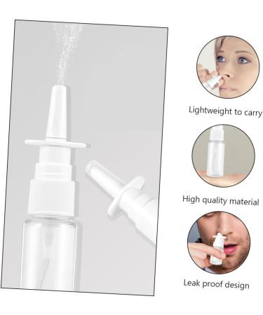 10pcs Rhinitis Spray Bottle - Empty Fine Mist Nasal Sprayers for Travel - Silver - Buy Online on GoSupps.com