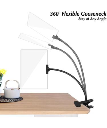 piuryue 5X Magnifying Glass with Clip 6x3.5 Inch Magnifier with Clamp Adjustable Flexible Gooseneck Clip on Magnifying Glass Easy Install Easy to Use - Buy Online on GoSupps.com