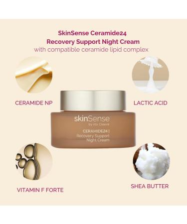 SkinSense Ceramide24 Recovery Support Night Cream 50ml Anti-Ageing Night Moisturiser for Mature Skin Skin Support Night Ritual Cream Repairing Night Lotion - Buy Online on GoSupps.com