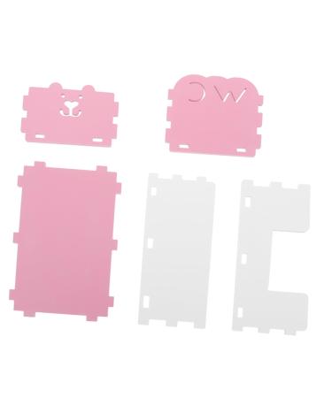 INOOMP 1pc Hamster Toilet Proof Leakproof Toilet Guinea Pig Toilet Chinchilla Bath Pet PVC Detachable 15x10cm Pink