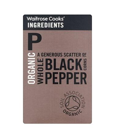 Cooks' Ingredients Organic Black Pepper Waitrose 40g