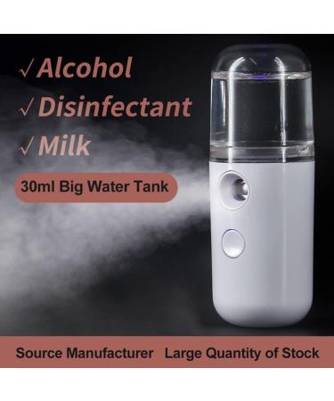 Facial Mist Sprayer Facial Mister Portable Mini Face Sprayer USB Rechargeable Facial for Hydratin White - Buy Online on GoSupps.com