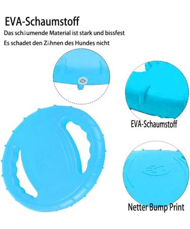 GERUI Dog Frisbee - Bite-Resistant Interactive Toy for Large & Medium Dogs | Outdoor Fun (Blue) - Shop Internationally - Buy Online on GoSupps.com