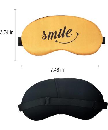 BOLAGAR Funny Sleep Eye Mask- Soft Blindfold for Women & Men | Adjustable Head Strap | Light Blockout Travel Sleep Mask in Yellow - Buy Online on GoSupps.com