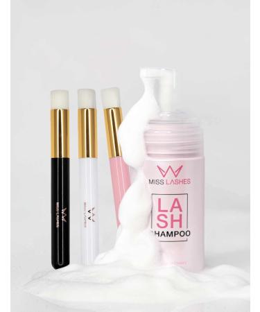 Miss Lashes Eyelash Washing Brush - Deep Clean Lash Shampoo Tool | Eyelash Care & Cleaning Brush - White - Buy Online on GoSupps.com