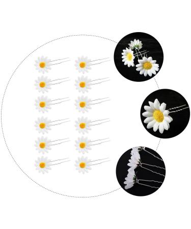 FRCOLOR Daisy Hair Clips 12Pcs - Bridal Floral Bobby Pins for Wedding Beach Party - Buy Online on GoSupps.com
