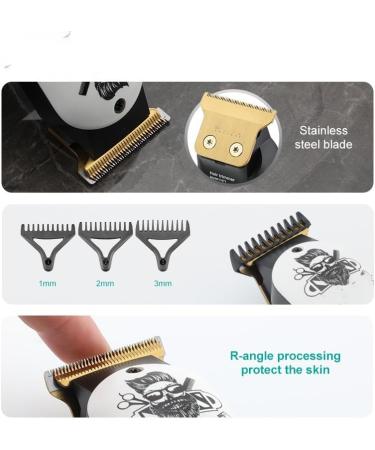 Pro Hair Clipper Beard Trimmer Barber Clipper Cordless Professional Rechargeable Hair Trimmer for Men(Black) - Buy Online on GoSupps.com