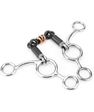 Black Horse Snaffle Stainless Low Leverage Copper Roller Loose Mouth Bit - Buy Online on GoSupps.com