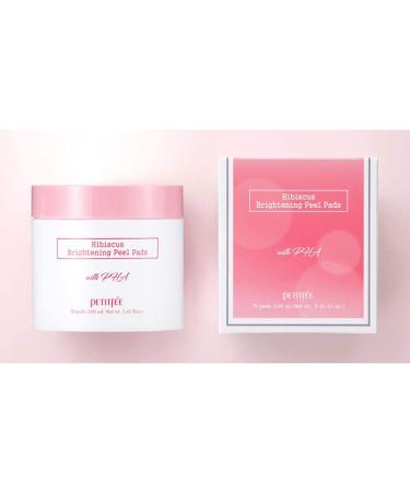 Petitfee Hibiscus Brightening Peel Pads - 70 Count, 5.41 fl. oz (160 ml) for Radiant Skin - Buy Online on GoSupps.com