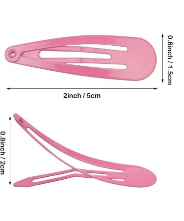 40 Pcs Metal Snap Hair Clips Candy Color 2 Inch Non Slip Kids Barrettes Girls' Hair Accessories - Buy Online on GoSupps.com