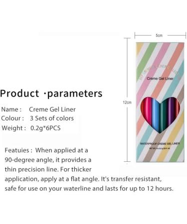  GL-Turelifes GL-Turelifes 6 Colors Matte Liquid Eyeliner Set Colorful Waterproof Eyeliner Pen Matte Pencil (B) - Buy Online on GoSupps.com