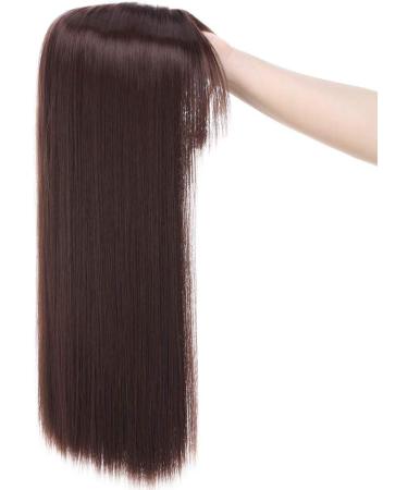 17" Inch Hair Topper Synthetic Clip In Hair Toppers Straight Hair Extensions For Thinning Hair Women - Medium Brown(Length:43CM Weight:120g) - Buy Online on GoSupps.com