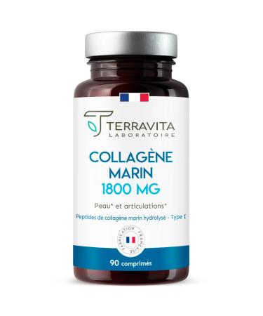 Pure Patented MARINE COLLAGEN Peptides + Vit C | High Dosage 1800 mg in 3 Tablets | 90 Tablets | Flexible Joints