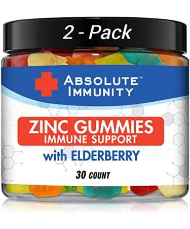 Absolute Immunity- ZINC and Elderberry Gummies - Immune System Health - Adults and Kids 30ct. 2 Pack - Buy Online on GoSupps.com