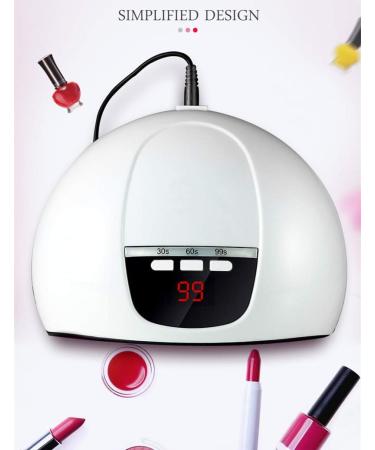 SoulQ UV LED Nail Lamp USB Power 45W Intelligent Induction Nail Dryer LCD Display Nail Lamp with 3 Timer Setting Professional Nail Art Tools for Gel Polish (White) - Buy Online on GoSupps.com