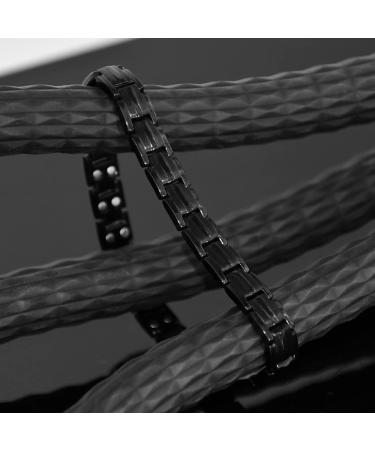 Vicmag Magnetic Bracelet for Women - Titanium Steel Double Row Black Magnet Bracelet with Gift Removal Tool - Buy Online on GoSupps.com