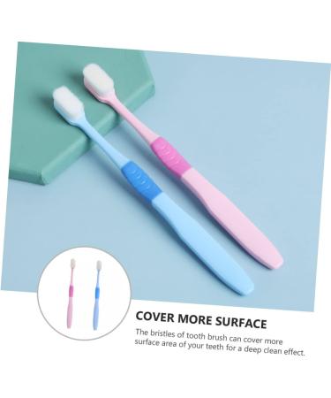 PopetPop Soft Toothbrush Set - 2 Micro Hand Toothbrushes for Adults Ideal for Pregnant Women - Comfortable Grip & Gentle Cleaning - Buy Online on GoSupps.com