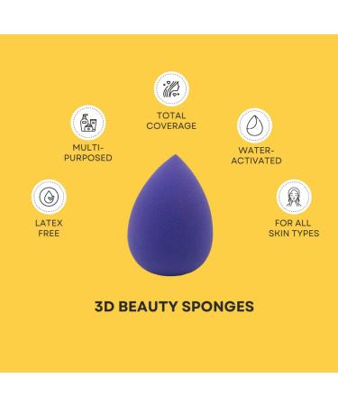 10 Pcs Multi-colored Makeup Sponge Set for Liquid, Cream, and Powder Foundations - Buy Online on GoSupps.com