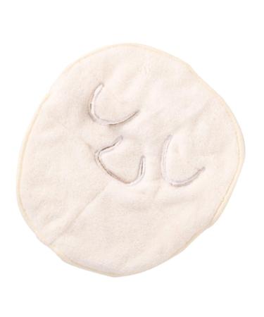 TOPBATHY Serviette Masque de Beaut Hydratante pour Visage paisse en Corail Doux Utilisation Chaude et Froide Femmes Soin Peau Visage Confort Bande lastique Trois Trous pour Maintien