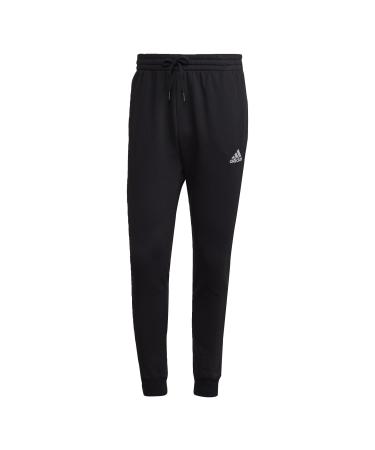 adidas Men's Pants Essentials Fleece Regular Tapered M Black / White