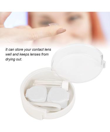 Colorful Contact Lens Case Set - Portable Round Transparent Storage Box Holder (White) - Shop Internationally - Buy Online on GoSupps.com
