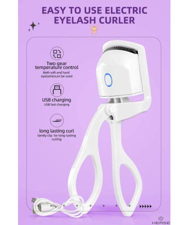 HEASE Heated Rechargeable Eyelash Curlers - Long-Lasting & Safe Electric Eyelash Curler | Quick Pre-Heat for Beautiful Lashes Worldwide - Buy Online on GoSupps.com