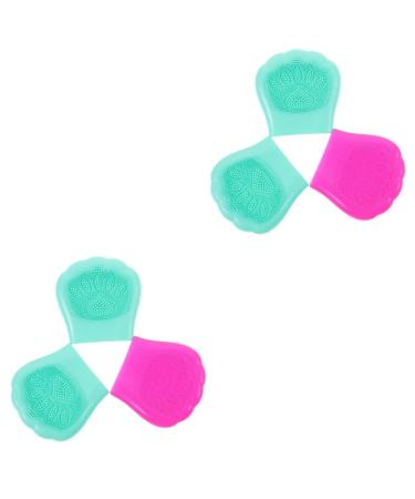 Healeved 2 Sets Face Cleaning Brush Multifunction Face Cleansing Tool Handheld Mat Scrubber Face Scrubber Exfoliator Brush Brushes for Cleaning Brush for Cleaning Face Facial Brush