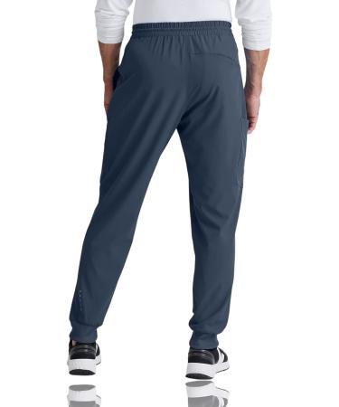 BARCO One Vortex Men's Scrub Jogger - Elastic Waist Eco-Friendly 4-Way Stretch Pant - Steel - Size Medium - Buy Online on GoSupps.com