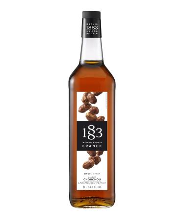 Maison Routin 1883 Caramelized Peanuts Syrup Glass Bottle 1000 Milliliter