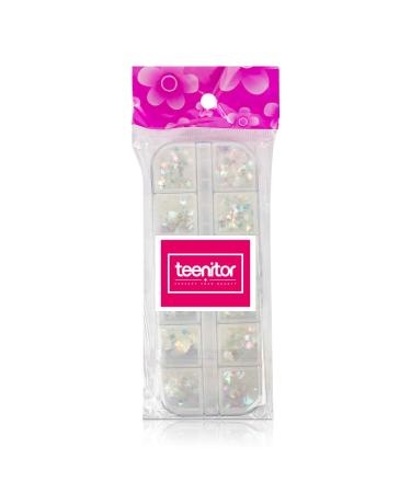 Teenitor 12 Boxes Holographic Nail Sequins - Ultra-Thin Colorful Glitter Sticker for Nail Art, Cosmetic and Festival Glitter Decoration - Buy Online on GoSupps.com