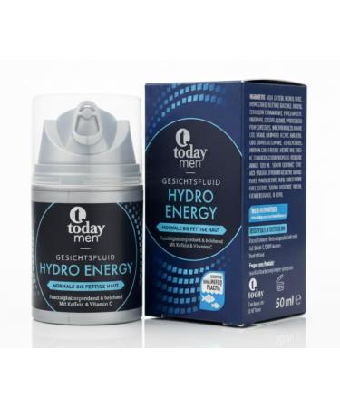 Today Men Hydro Energy Facial Fluid 50 ml with caffeine and vitamin C for normal to oily skin