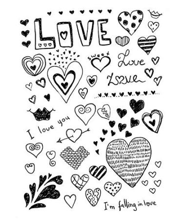 SanerLian Black Love Heart Temporary Tattoo Sticker Set of 4 - Waterproof Geometry Design for Women & Girls - Ideal for Neck, Chest, and Hand - 15x11cm - Buy Online on GoSupps.com