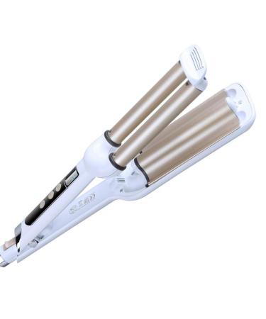 3 Barrel Hair Curler Triple Barrel Curling Iron Deep Waver Iron Ceramic Wavy Curling Iron for Medium and Long Hair Beach Waves Crimping Iron Hairstyling Tools