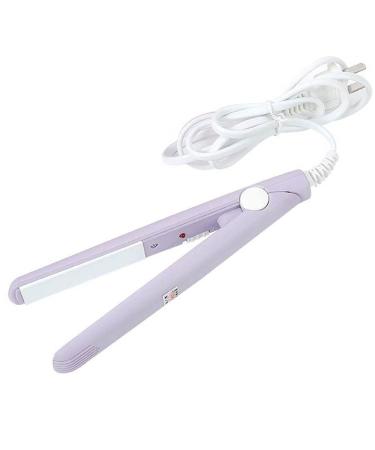 Mini Curling Iron Mini Hair Straightener and Curler 2 in 1 Portable Travel Hair Straightener for Short Hair Hair Styling Tools Purple